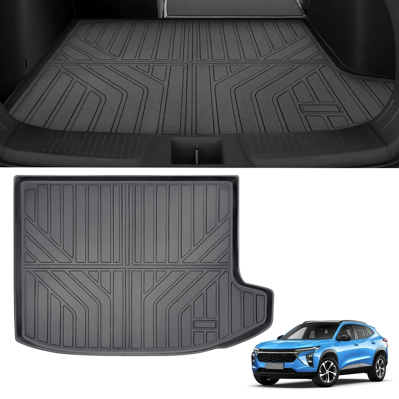 TECHPICCO Cargo Liner Fit for Chevy Trax 2024 Model Accessories, All Weather Trunk Mat Waterproof Cargo Mat Compatible with Chevrolet Trax Accessories 2024 2025 Odorless SUV Cargo Liner Black