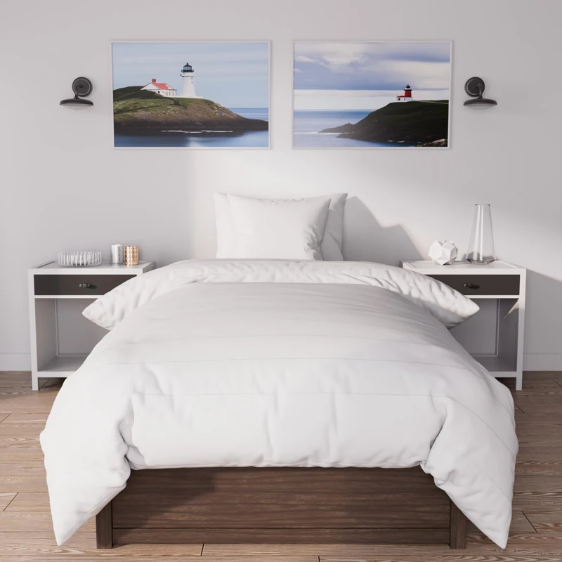 Soleil d'ocre, Luxury Duvet 140 x 200 cm 550 g White