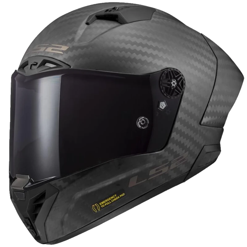 LS2 FIM Carbon 9k Motorcycle Helmet - FF805 THUNDER C GP PRO - MATT BLACK - (L) 59-60cm