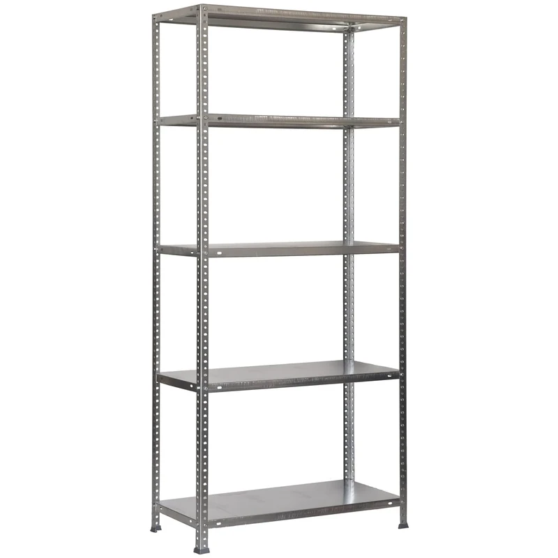 SimonRack Metal Storage Shelves, 70 kg Flex Point, 1800 x 900 x 400 mm, 5 Adjustable Shelves, Storage Shelf, Galvanised