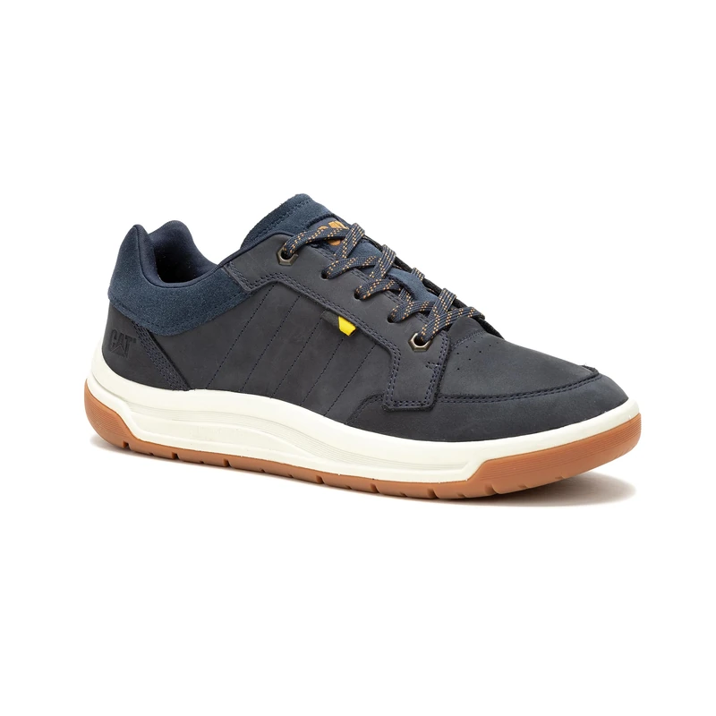 CAT Footwear - APA Cush Shoes for Men, Made from Full - Grain Cow Leather, Durable, Cushioned Foam Footbed, Recycled Sock Lining, Flexible for Everyday Support - Midnight - 7