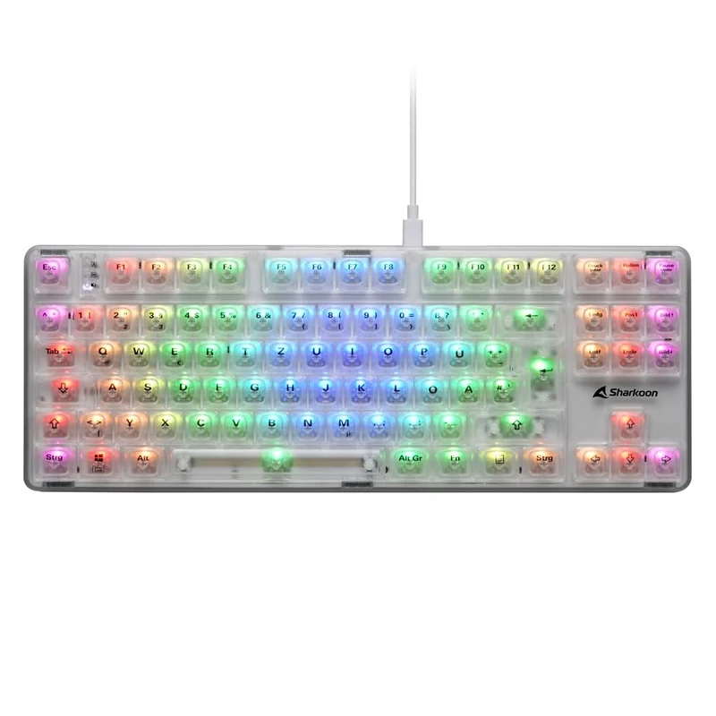 Sharkoon Crystal Shark RGB White - Image 1
