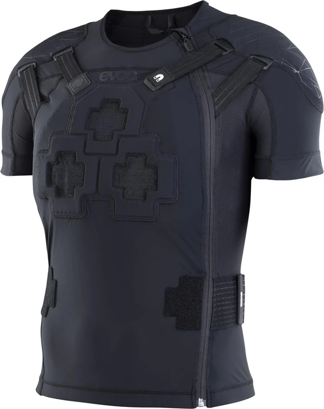 EVOC PROTECTOR JACKET PRO protector jacket (LITESHIELD FLEX chest, shoulder and back protectors, 3D ventilation, sustainable production from recycled MIPAN nylon, size: L), black