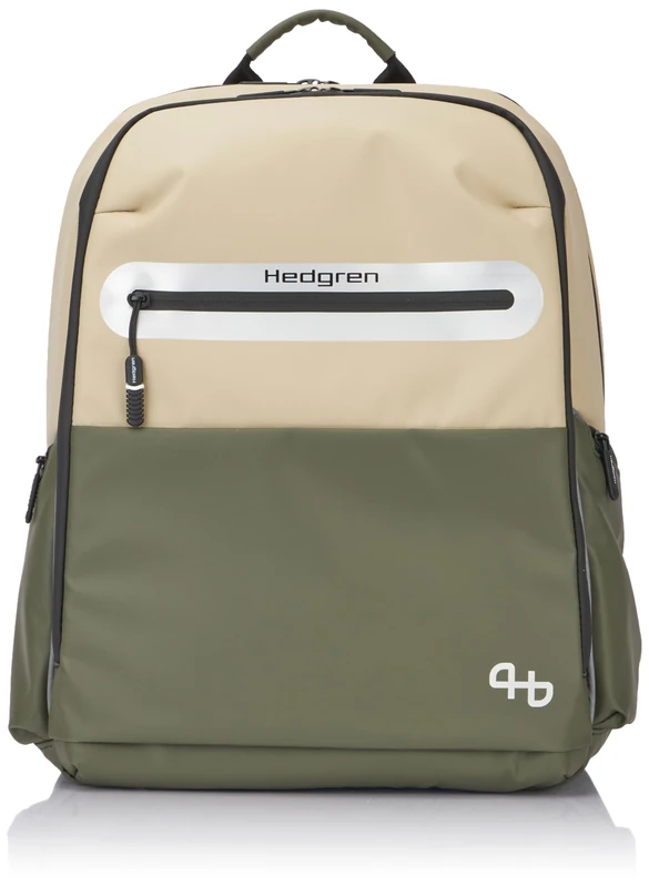Hedgren Stem Unisex Adult Backpack, Beige/Olive, One Size, Casual