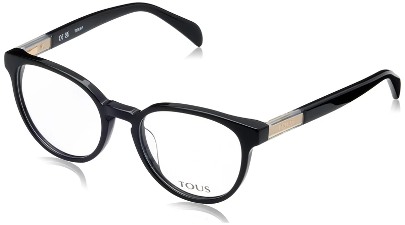 TOUS Eyeglass Frame VTOB69 Shiny Black 51/18/135 Women's Glasses, shiny black, 51/18/135