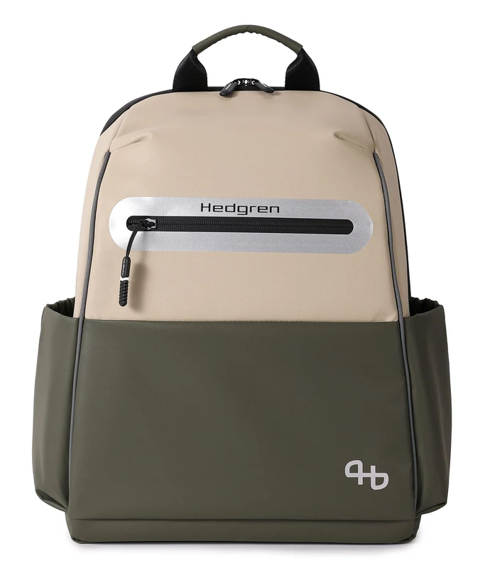 Hedgren 1 COMP BACKPACK BEIGE/OLIVE One Size Unisex Adults, Beige/Olive, One Size, Casual