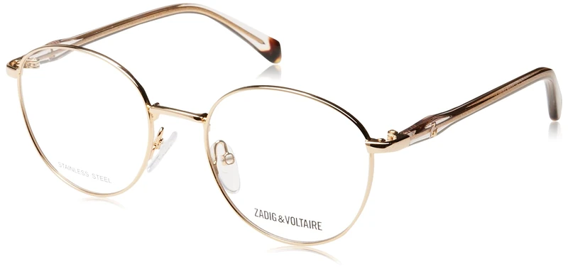 Zadig&Voltaire Eyeglass Frame VZJ045 Shiny Rose Gold 48/18/135 Unisex Child Glasses, Shiny Rose Gold, 48/18/135