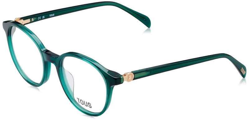TOUS Eyeglass Frame VTOB96 Top+White+Green+Shiny TRANSP.Green 50/19/140 Women's Glasses, Green Top + White + Green + Shiny Transp.Green, 50/19/140