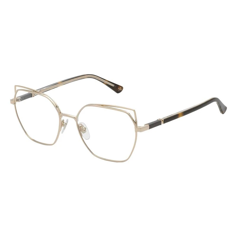 Nina Ricci Eyeglass Frame VNR369 Rose Gold W/Brown Parts 53/17/140 Women Glasses, Rose Gold W/Brown Parts, 53/17/140