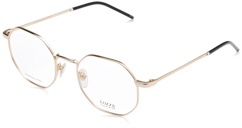 Lozza Eyeglass Frame VL2418 Shiny Total Rose Gold 52/21/145 Unisex Adult Glasses, Shiny Total Rose Gold, 52/21/145