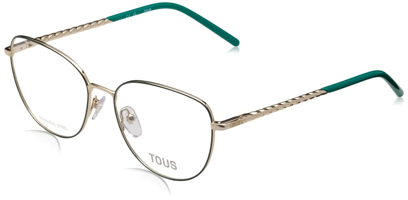 TOUS Eyeglass Frame VTO464 Light Gold W/Coloured Parts 54/16/135 Women's Glasses, Light Gold W/Coloured Parts, 54/16/135