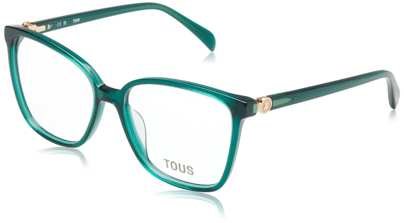 TOUS Eyeglass Frame VTOB97 Top+White+Green+Shiny TRANSP.Green 56/15/140 Women's Glasses, Green Top + White + Green + Shiny Transp.Green, 56/15/140