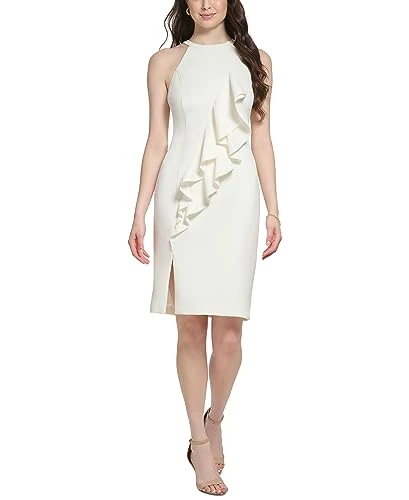 Halter Bodycon Dress Ivory