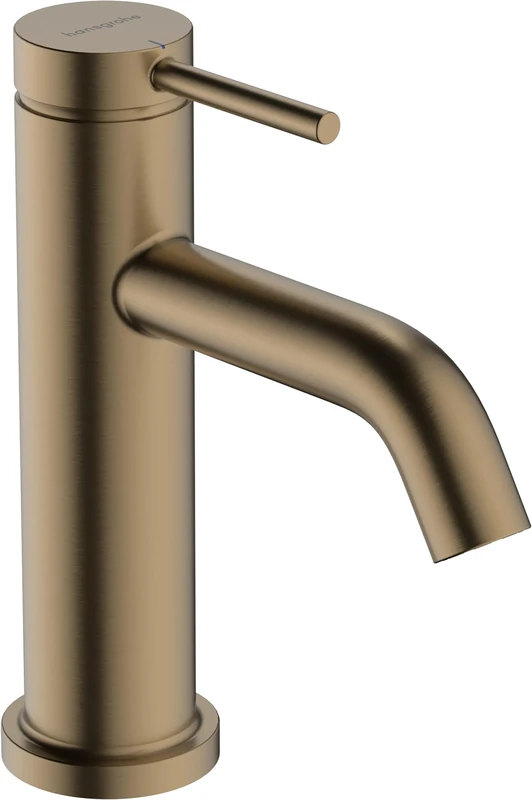 hansgrohe Tecturis S - Pillar tap for Cold Water Without Waste Set, Bathroom tap with spout Height 80mm, Bathroom Sink Water tap Water-Saving (EcoSmart+), Brushed Bronze, 73313140
