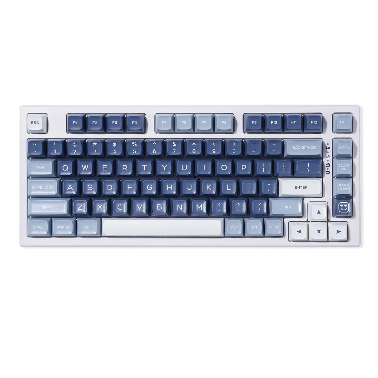 YUNZII YZ75 75% Hot Swappable Wireless Gaming Mechanical Keyboard, RGB Backlights, BT5.0/2.4G/USB-C, Dye Sub PBT Keycaps for Linux/Win/Mac(Gateron G Pro Red, Blue)