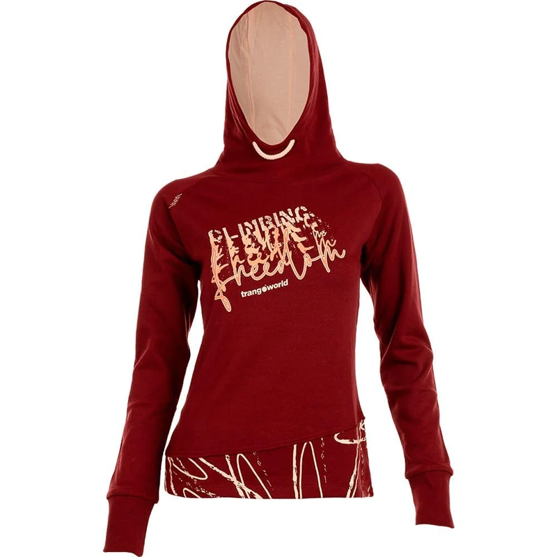 Trango Rosendal Pink/Bordeaux XS Women Sweatshirt, Pink/Burgundy, XS