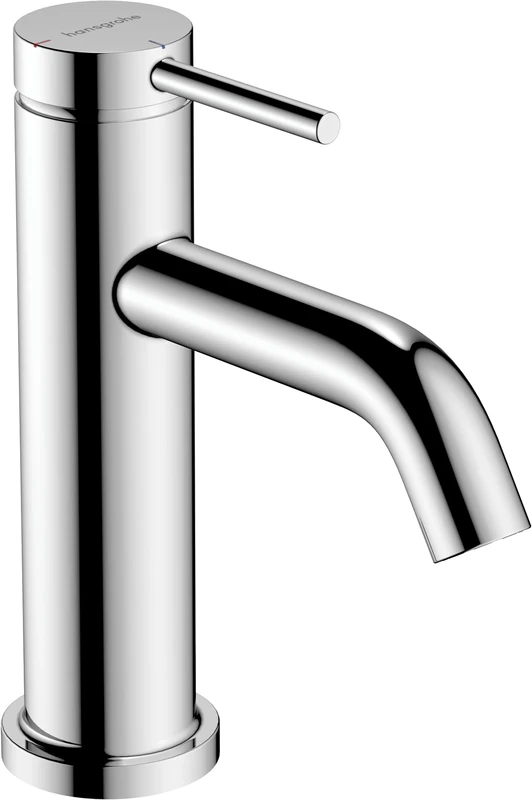 hansgrohe Tecturis S - Bathroom tap Without Waste Set, Energy-Saving (CoolStart), Bathroom Sink Water tap with spout Height 80mm, Bathroom Mixer tap Water-Saving (EcoSmart+), Chrome, 73301000