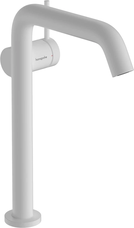 hansgrohe Tecturis S Fine - Bathroom Sink Water tap Without Waste, Energy-Saving (CoolStart), Swivel spout, Bathroom Mixer tap with spout Height 240mm, Water-Saving (EcoSmart+), matt White, 73372700