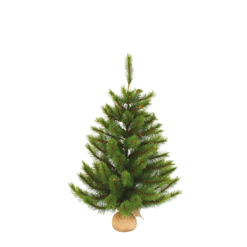 Black Box Trees Richmond Artificial Christmas Tree in Jute Sack - H90 x Ø69 cm - Green - Image 1