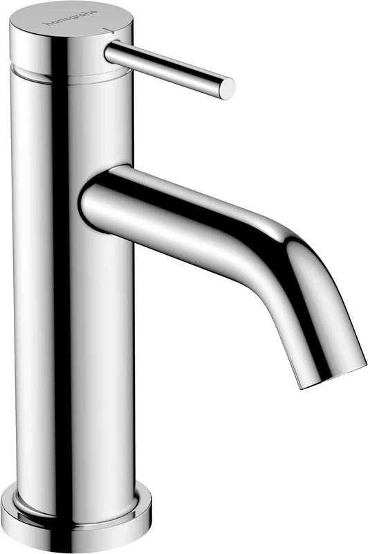 hansgrohe Tecturis S - Pillar tap for Cold Water Without Waste Set, Bathroom tap with spout Height 80mm, Bathroom Sink Water tap Water-Saving (EcoSmart+), Chrome, 73313000