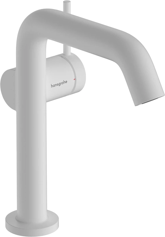 Hansgrohe 73341700 Tecturis S Single Lever Basin Mixer 150 Fine CoolStart EcoSmart+ Without Waste Set, matt White, spout Height 150mm