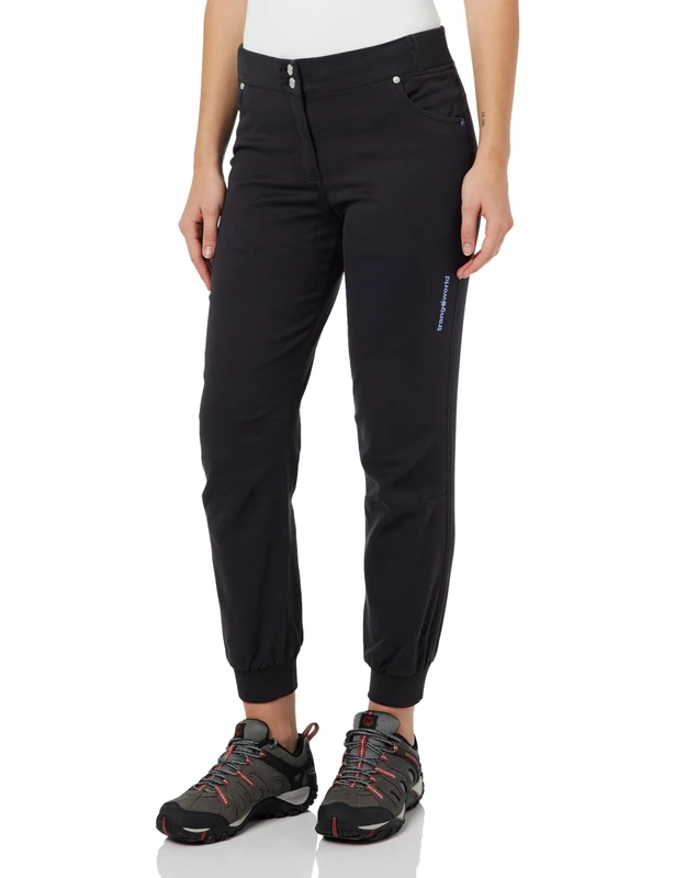 TRANGO Fasnia Long Trousers for Women, Black/White, L