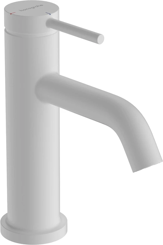 hansgrohe Tecturis S - Bathroom tap Without Waste Set, Energy-Saving (CoolStart), Bathroom Sink Water tap with spout Height 80mm, Bathroom Mixer tap Water-Saving (EcoSmart+), matt White, 73301700