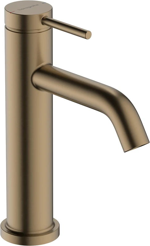 hansgrohe Tecturis S - Bathroom tap Without Waste Set, Bathroom Sink Water tap with spout Height 110mm, Bathroom Mixer tap Water-Saving (EcoSmart+), Brushed Bronze, 73311140