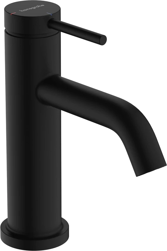 hansgrohe Tecturis S - Bathroom tap Without Waste Set, Energy-Saving (CoolStart), Bathroom Sink Water tap with spout Height 80mm, Bathroom Mixer tap Water-Saving (EcoSmart+), matt Black, 73301670
