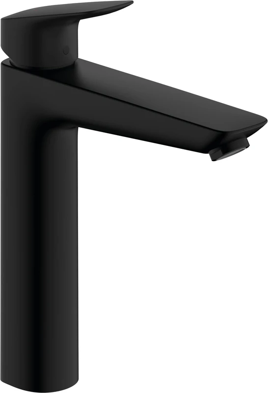hansgrohe Logis - Bathroom tap Without Waste Set, Bathroom Sink Water tap with spout Height 190mm, Bathroom Mixer tap Water-Saving (EcoSmart), matt Black, 71091670