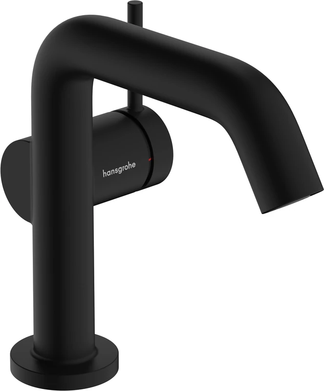Hansgrohe 73321670 Tecturis S Single Lever Basin Mixer 110 Fine CoolStart EcoSmart+ Without Waste Set, matt Black, spout Height 110mm