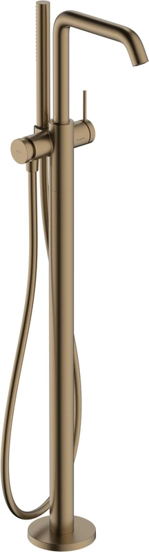 hansgrohe Tecturis S - freestanding Bath tap for 2 Functions, Bath Mixer tap Floor-Standing with Shower Hose 1,25m, Bathroom Tup tap, Brushed Bronze, 73440140 - Image 1