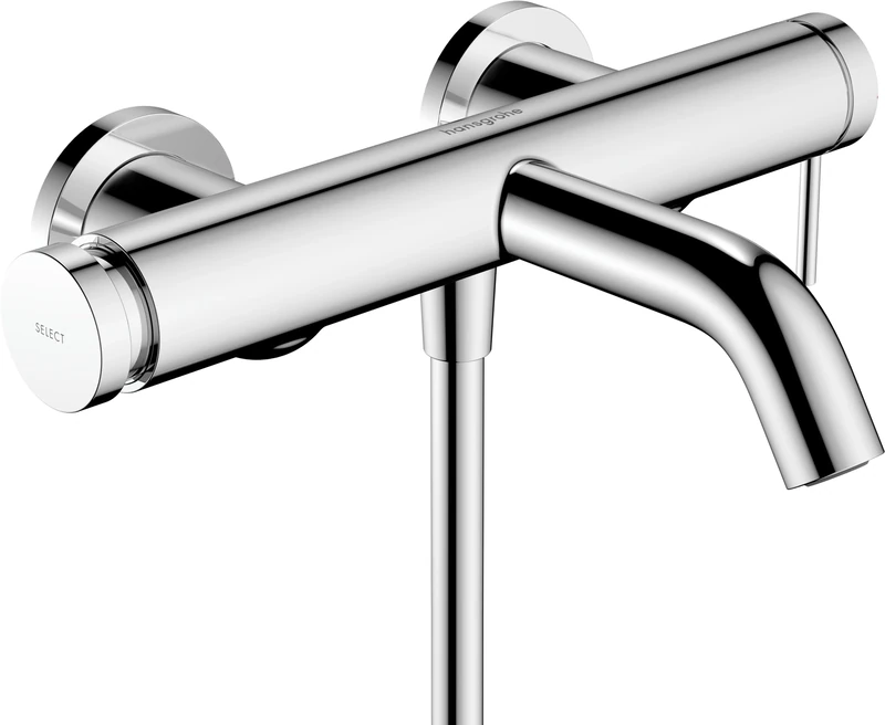 hansgrohe Tecturis S - Bath tap for Exposed Installation, Bath Mixer tap for 2 Functions, Bathroom Tup tap, Chrome, 73422000