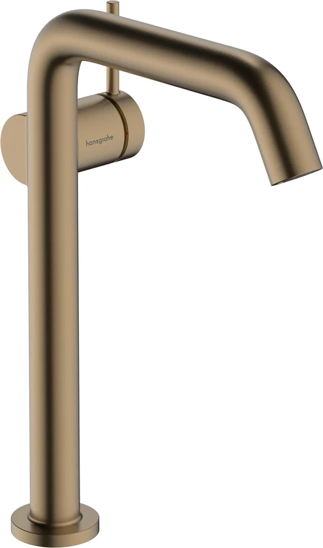 hansgrohe Tecturis S Fine - Bathroom Sink Water tap Without Waste, Energy-Saving (CoolStart), Swivel spout, Bathroom Mixer tap with spout 240mm, Water-Saving (EcoSmart+), Brushed Bronze, 73372140
