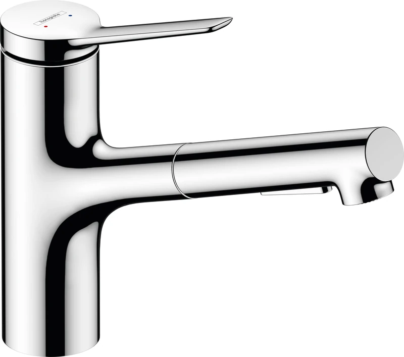 hansgrohe Zesis M33 - Kitchen tap with Metal Pull-Out Spray, with Hose Box (sBox), 2 Sprays, Kitchen Mixer Sink tap with spout Height 150mm, Kitchen tap Mixer with Swivel spout, Chrome, 74821000