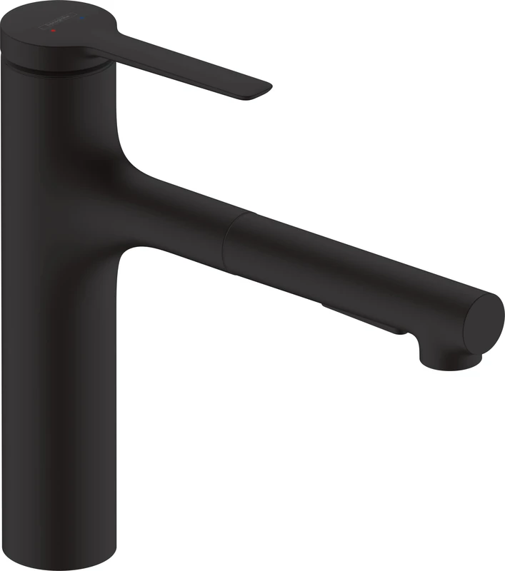hansgrohe Zesis M33 - Kitchen tap with Metal Pull-Out Spray, 2 Sprays, Kitchen Mixer Sink tap with spout Height 160mm, Kitchen tap Mixer with Swivel spout, matt Black, 74822670