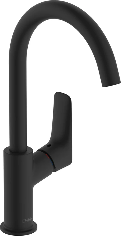 Hansgrohe Logis Matt Black Bathroom Tap with Swivel Spout 71131670