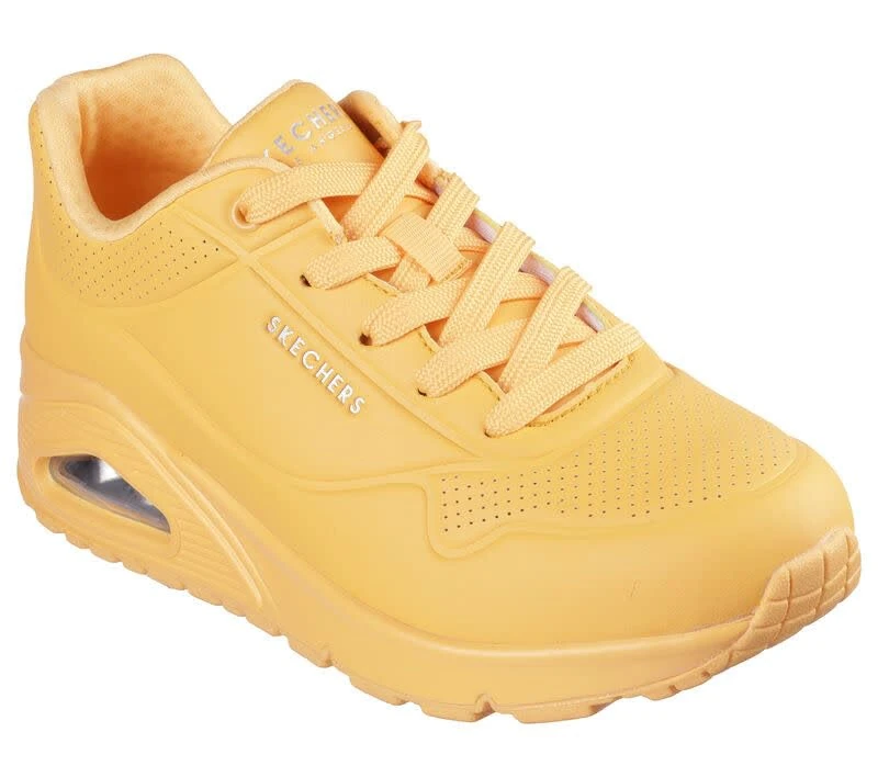 Skechers Women's Uno - Stand on Air Sneaker, Orange, 6 UK