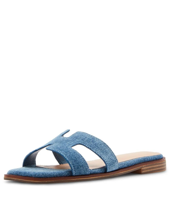 Madden Girl Women's Haileyy Slide Sandal, Denim, 6 UK
