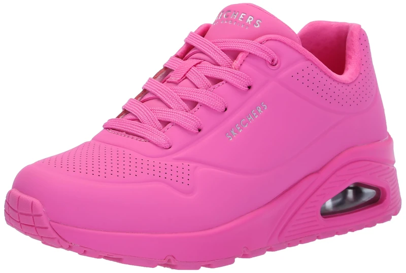 Skechers Women's Uno Stand on Air Sneaker, Hot Pink, 6 UK