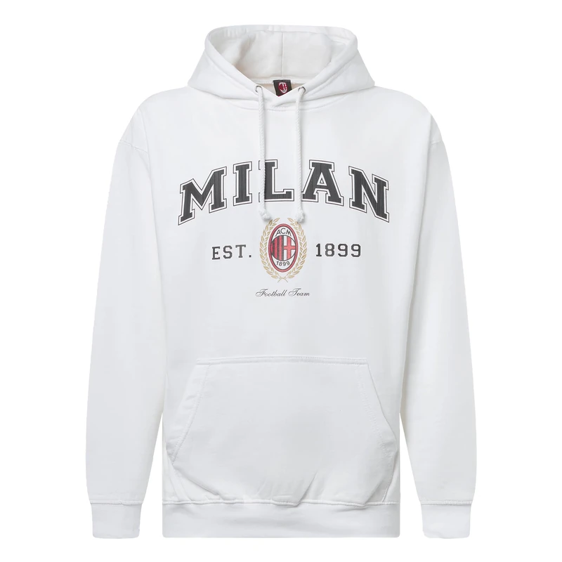 AC Milan College Collection Sweatshirt Hoodie, White, S