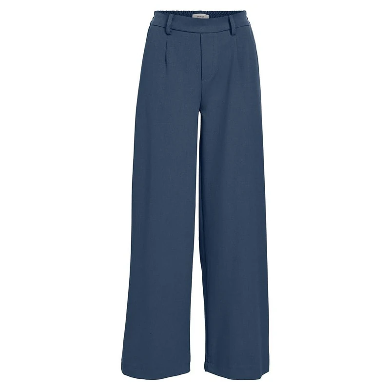 OBJECT Women's OBJLISA Wide Pant NOOS Cloth Trousers, Dark Denim,