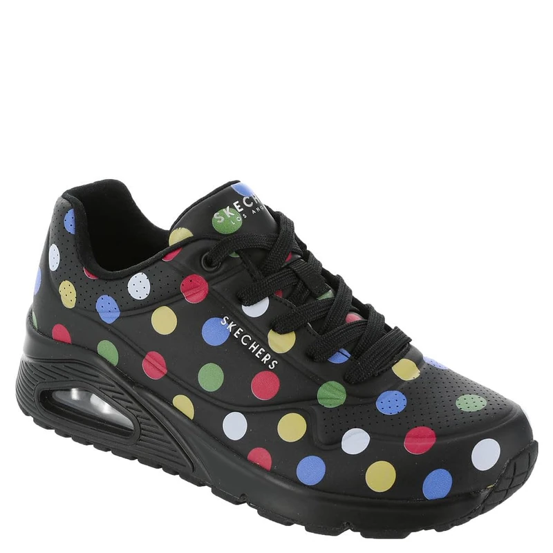 Skechers Women's Uno-Spotted Air Sneaker, Black Multicolor, 8