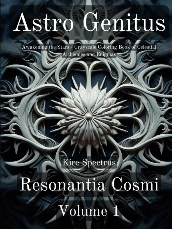 Astro Genitus -- Resonantia Cosmi - Volume 1: Awakening the Stars - Grayscale Coloring Book of Celestial Alchemies and Enigmas