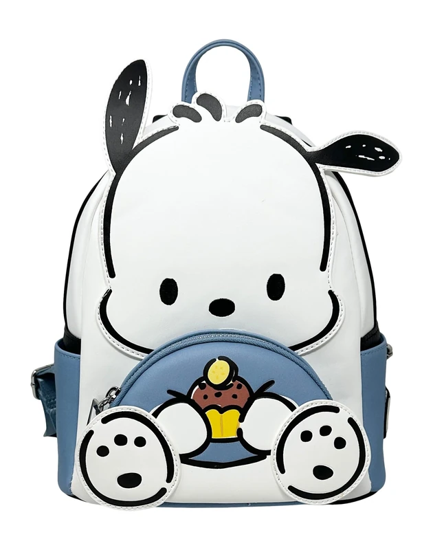 Loungefly Sanrio Pochacco Cosplay Womens Double Strap Shoulder Bag Purse, Blue, M