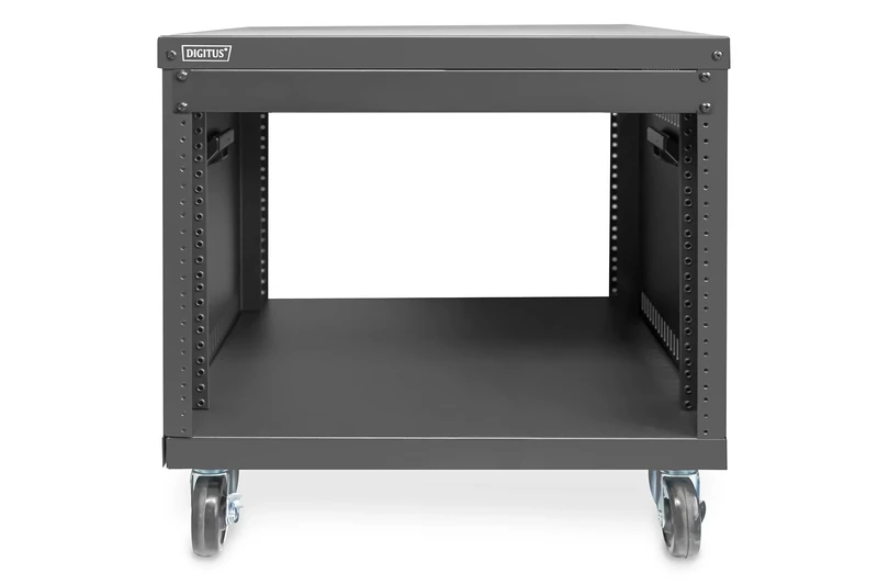DIGITUS DN-48000 - Audio rack - 19-inch - 8U - Universal device rack - For audio-video accessories - Unassembled - Max. load 136 kg - With casters - Black