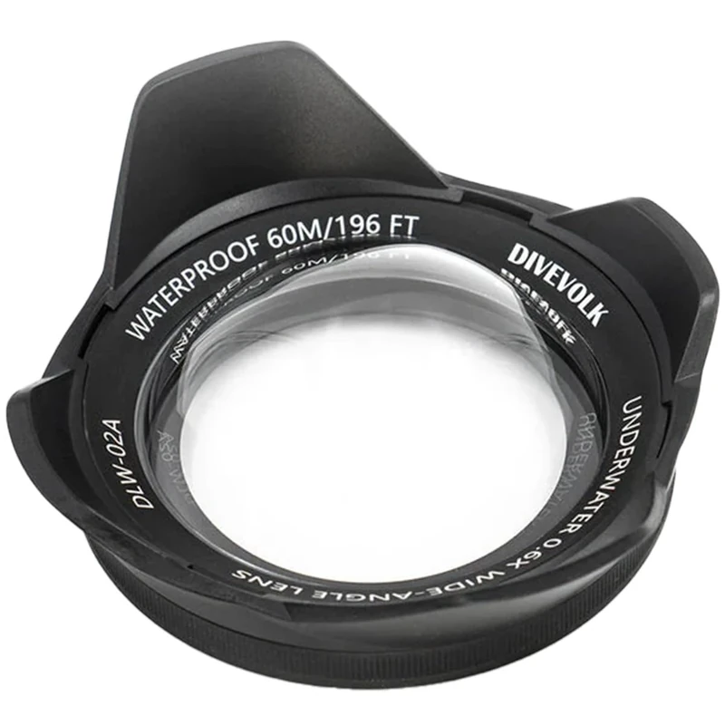 DIVEVOLK, Wide Angle for Divevlok Sea Touch 4 Max Men's Case, Black, 67 mm - Image 1