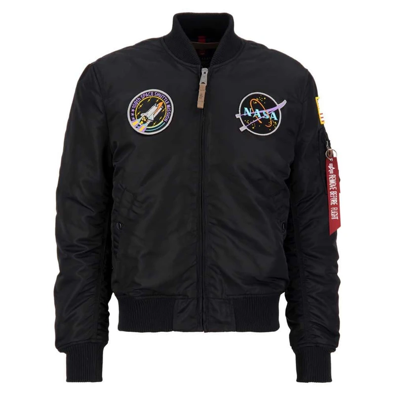 Alpha Industries MA-1 VF NASA Bomber Jacket for Men Black/Lilac