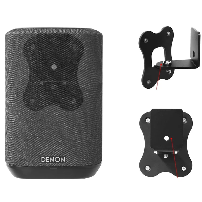 Aokicase Compatible with DENON Home 150 Holder Wall Mount DENON Home 150 Stand Accessories with Integrated Cable Management, Smart Home Speaker Accessories Rack (DENON Home 150, Black) 2 Pieces