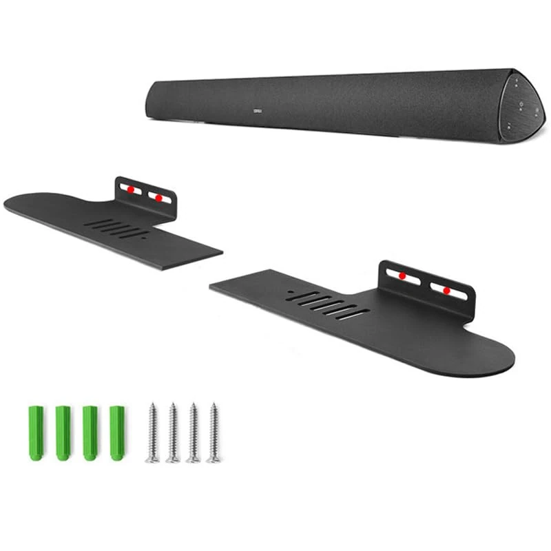 Compatible with Edifier Bluetooth Soundbar B3/B7 Holder Wall Mount, Edifier Bluetooth Soundbar B7 Stand Accessories with Integrated Cable Management, Smart Home Speaker Accessories Rack (Black) 2